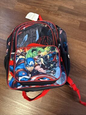 Avenger Kids Backpack - Red, Black, Blue
